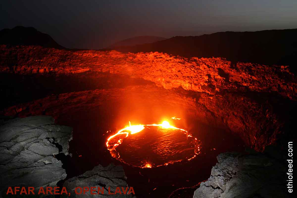 What is Ethiopia known for: afar denakil depression lava